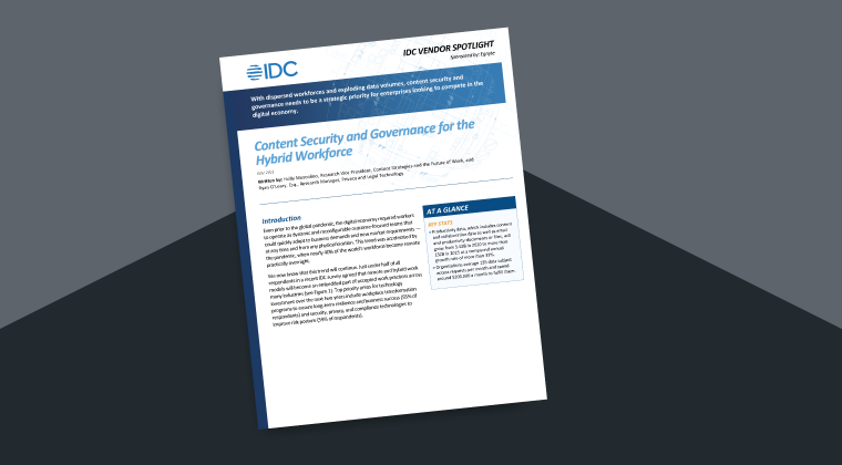 A visual representation of the IDC report cover page