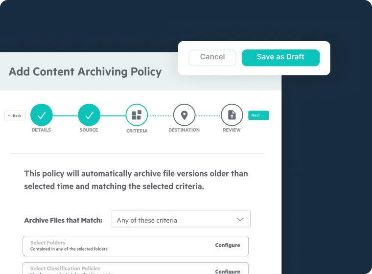 Egnyte CLM: Classification-Based Lifecycle Policies